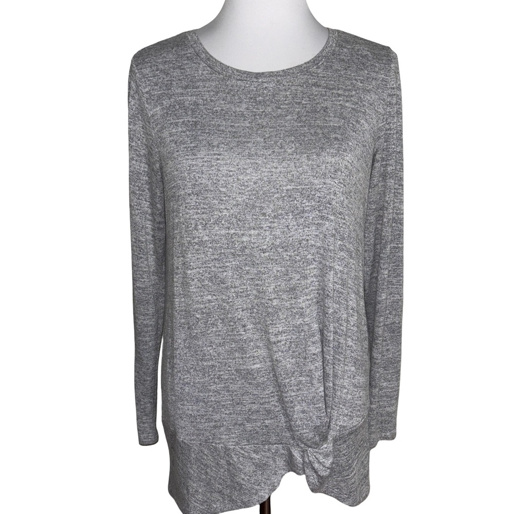 Banana Republic Heather Gray Long Sleeve Blouse